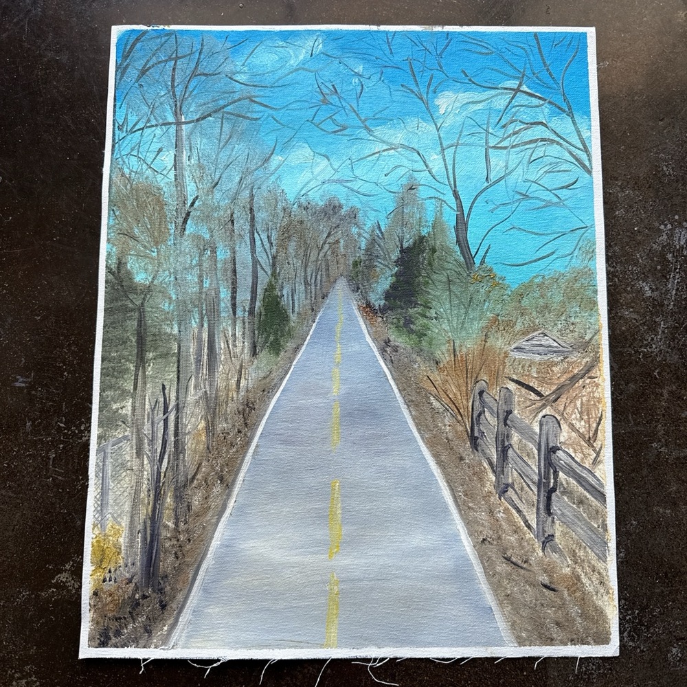 Lamb Original Art-16 x 20 Oil on Canvas-“Open Road”